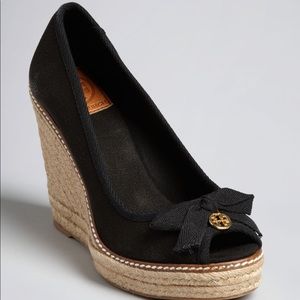 Tory Burch Jackie Canvas Espadrilles Wedges